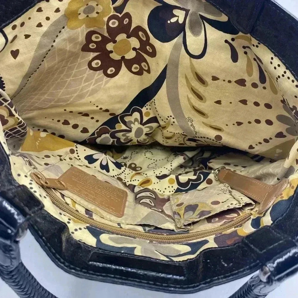 Brighton Kaelan Black Patent Handbag - Picture 7 of 9